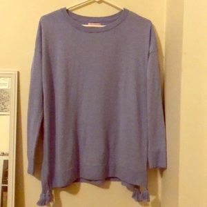 Lilly Pulitzer lilac fringe sweater